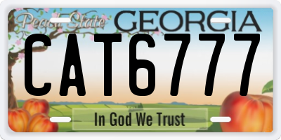 GA license plate CAT6777