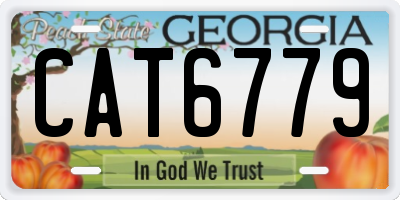 GA license plate CAT6779