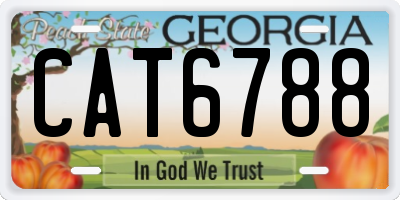 GA license plate CAT6788