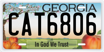 GA license plate CAT6806