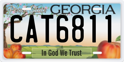 GA license plate CAT6811