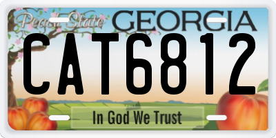 GA license plate CAT6812