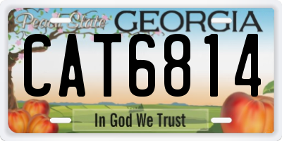GA license plate CAT6814