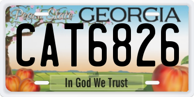 GA license plate CAT6826