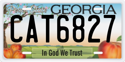 GA license plate CAT6827