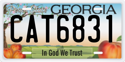 GA license plate CAT6831