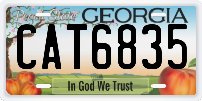 GA license plate CAT6835