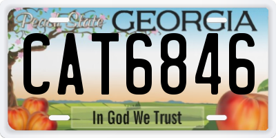GA license plate CAT6846