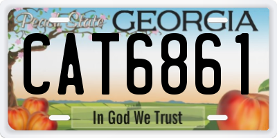 GA license plate CAT6861