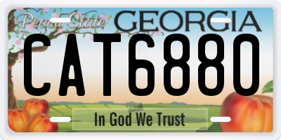 GA license plate CAT6880