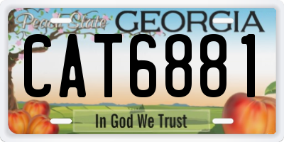 GA license plate CAT6881
