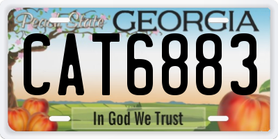GA license plate CAT6883
