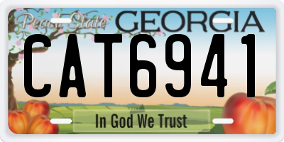 GA license plate CAT6941