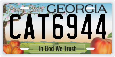 GA license plate CAT6944