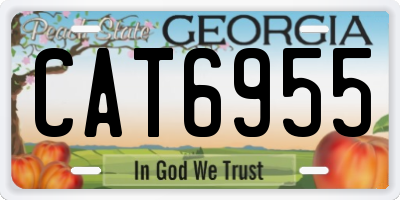 GA license plate CAT6955