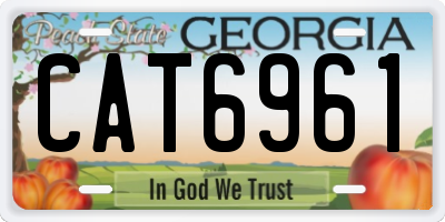 GA license plate CAT6961