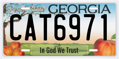 GA license plate CAT6971