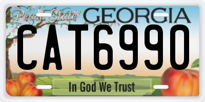 GA license plate CAT6990