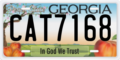GA license plate CAT7168