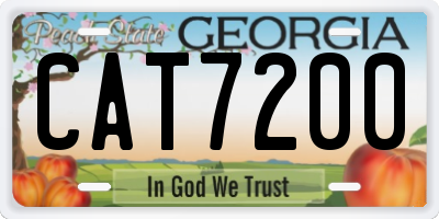 GA license plate CAT7200