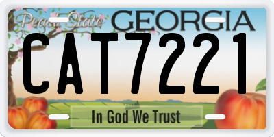 GA license plate CAT7221