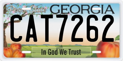 GA license plate CAT7262