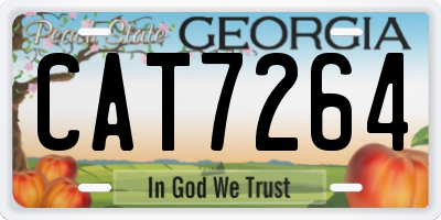 GA license plate CAT7264