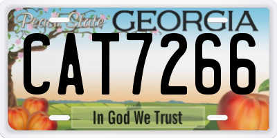 GA license plate CAT7266