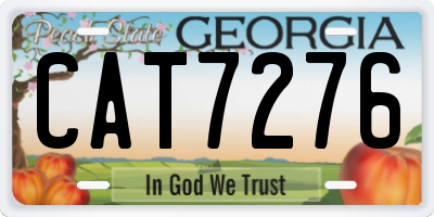GA license plate CAT7276