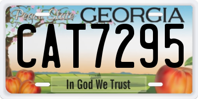 GA license plate CAT7295