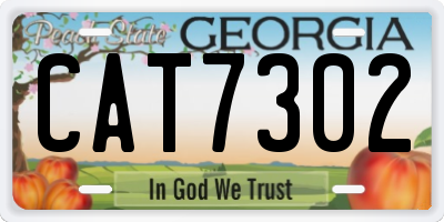 GA license plate CAT7302