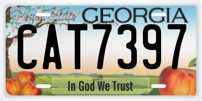GA license plate CAT7397