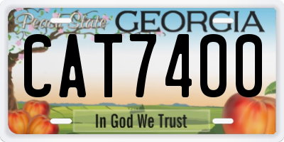 GA license plate CAT7400