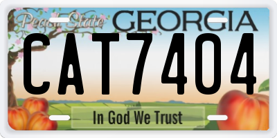GA license plate CAT7404