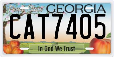 GA license plate CAT7405