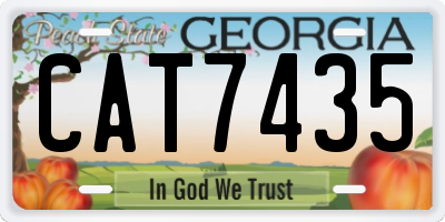 GA license plate CAT7435