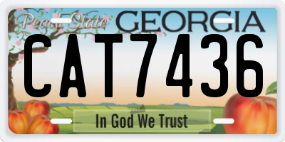 GA license plate CAT7436