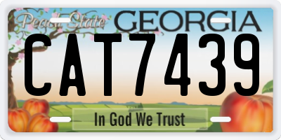 GA license plate CAT7439