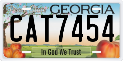 GA license plate CAT7454