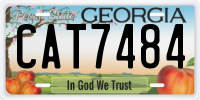 GA license plate CAT7484