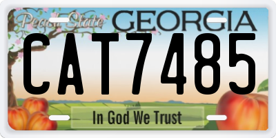 GA license plate CAT7485