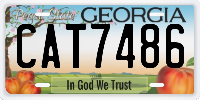 GA license plate CAT7486