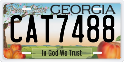 GA license plate CAT7488