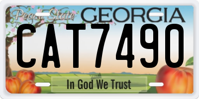 GA license plate CAT7490