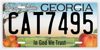GA license plate CAT7495