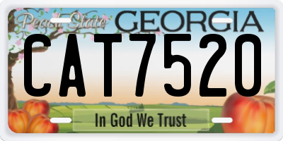 GA license plate CAT7520