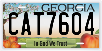 GA license plate CAT7604
