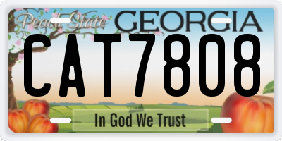 GA license plate CAT7808