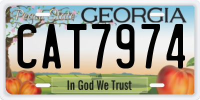 GA license plate CAT7974