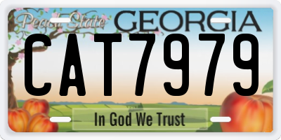 GA license plate CAT7979